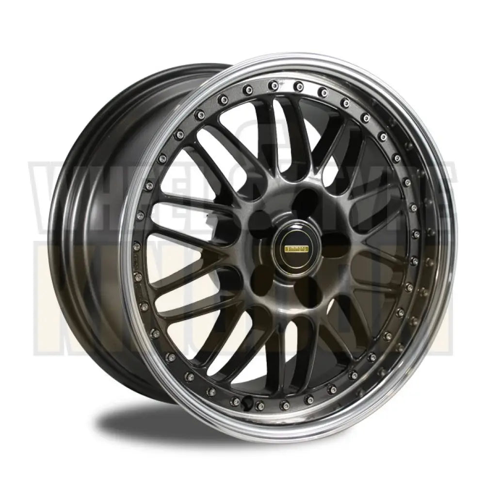 18X7 4-STUD SIMMONS OM-1 HYPER DARK MIRROR LIP - Wheels