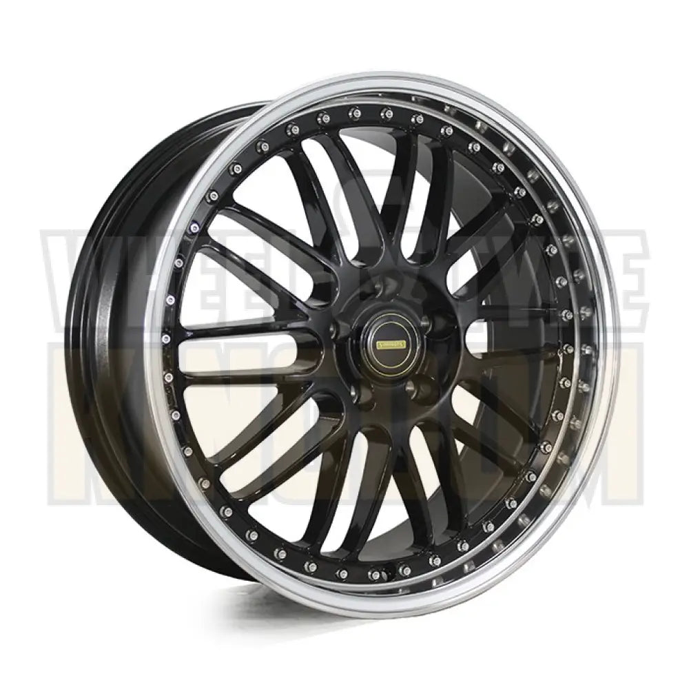 18X7 5-STUD SIMMONS OM-1 GLOSS BLACK MIRROR LIP - Wheels