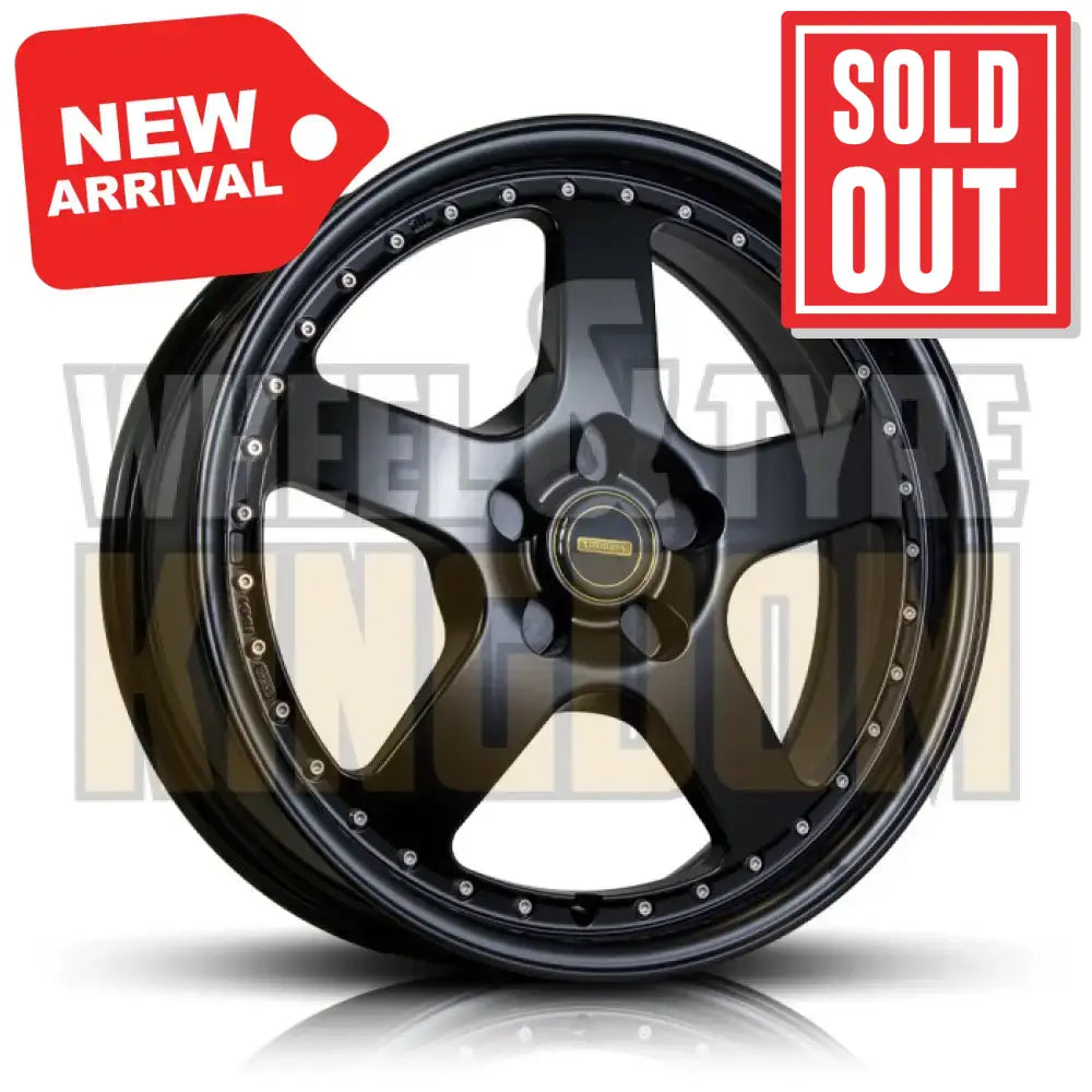 Simmons 18x8.5 5x114.3 +32 FR-1 Full Satin Black - Wheels