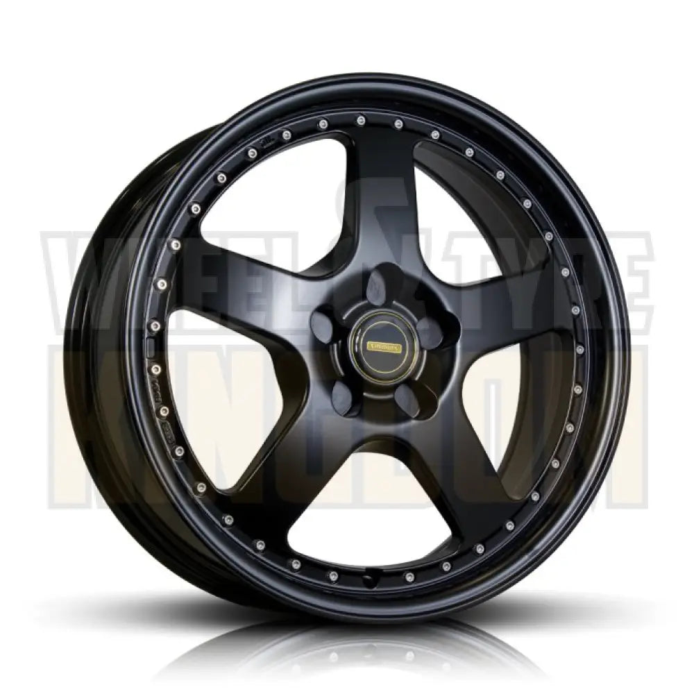 18X8.5 5-STUD SIMMONS FR-1 FULL SATIN BLACK - Wheels