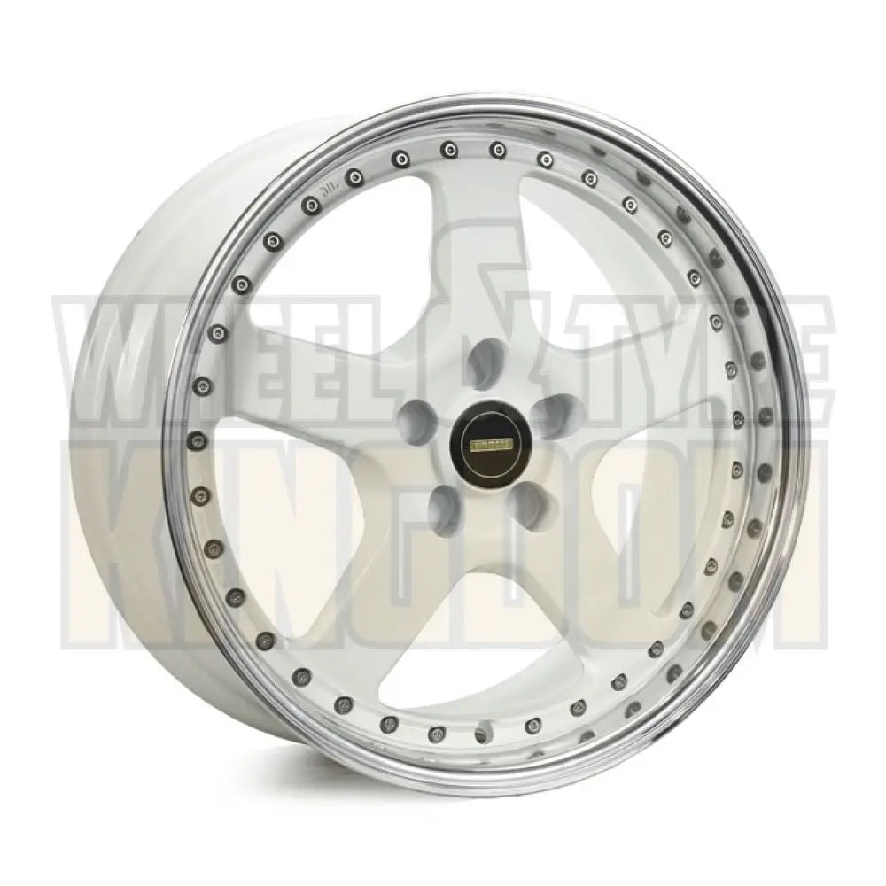 18X8.5 5-STUD SIMMONS FR-1 WHITE MIRROR LIP - Wheels