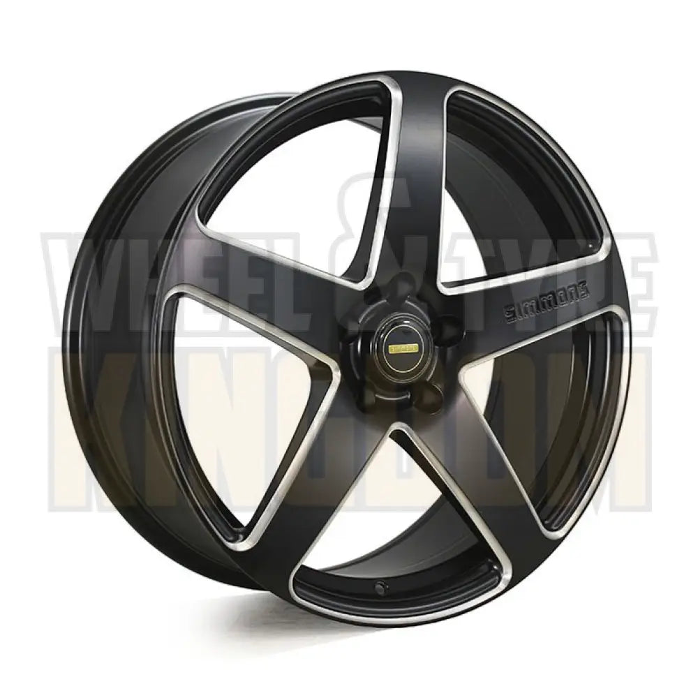 18X8 5-STUD SIMMONS FR-CS MATTE BLACK CHAMFER EDGE - Wheels
