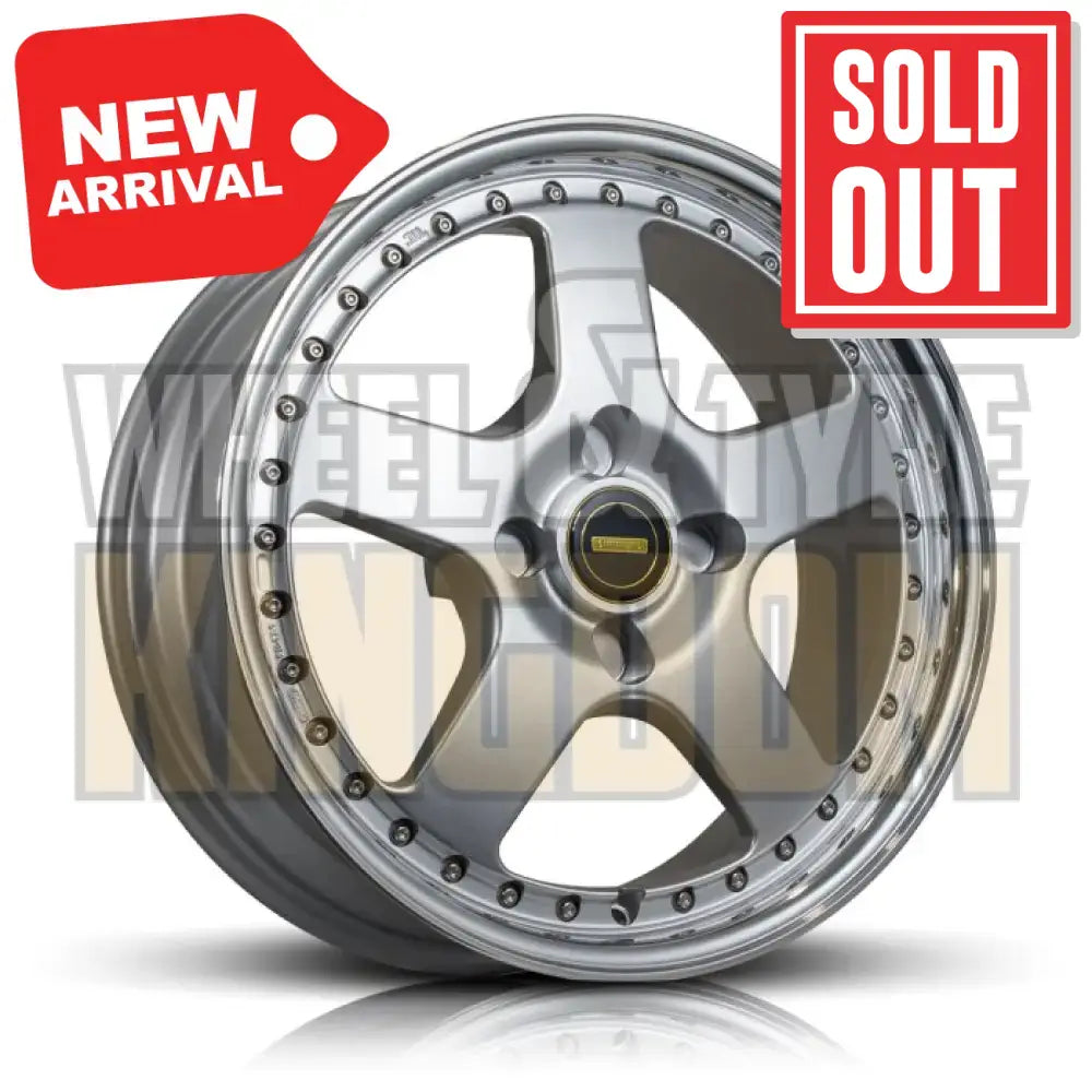 Simmons 18x9.5 5x120 +43 FR-1 Silver Mirror Lip - Wheels
