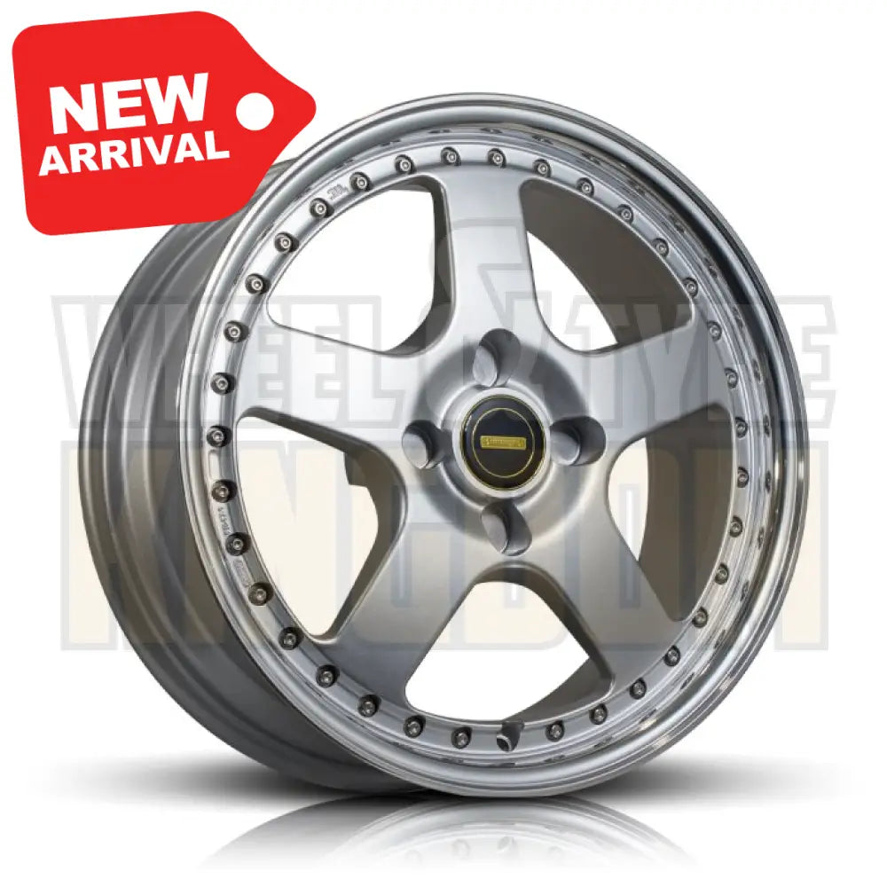 18X9.5 5x120 +43 SIMMONS FR-1 SILVER MIRROR LIP - Wheels