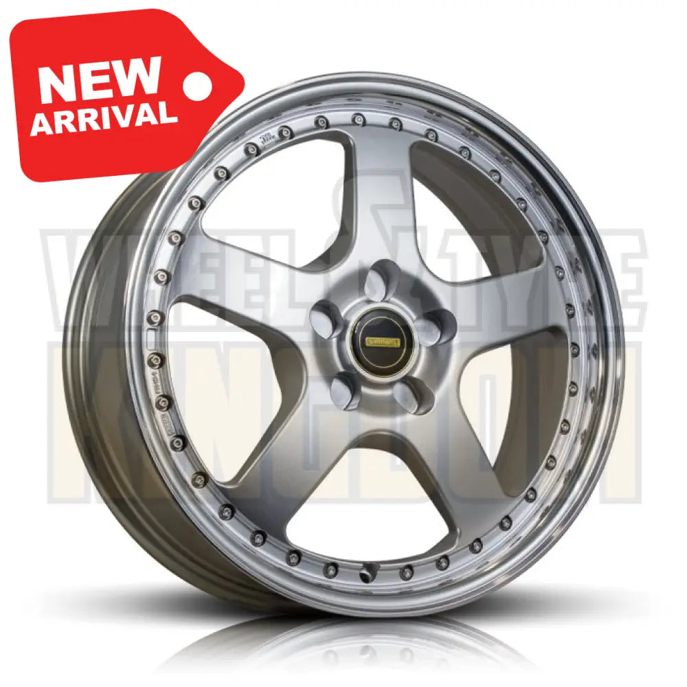 19X8.5 5X114.3 +35 SIMMONS FR-1 SILVER MIRROR LIP - Wheels