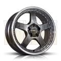 19X8.5 5x120 +43 SIMMONS FR-1 HYPER DARK MIRROR LIP - Wheels