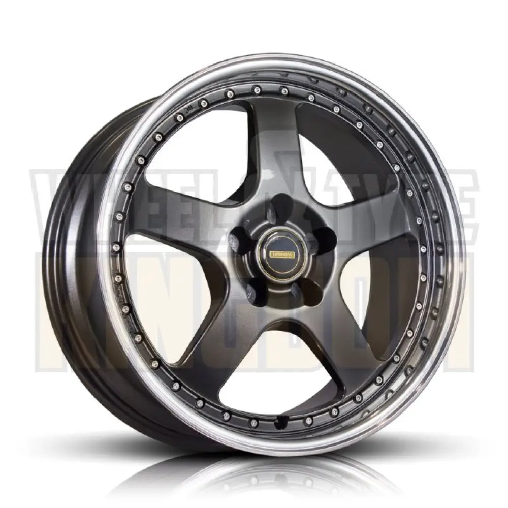 19X8.5 5x120 +43 SIMMONS FR-1 HYPER DARK MIRROR LIP - Wheels