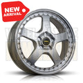 19X8.5 5x120 +43 SIMMONS FR-1 SILVER MIRROR LIP - Wheels