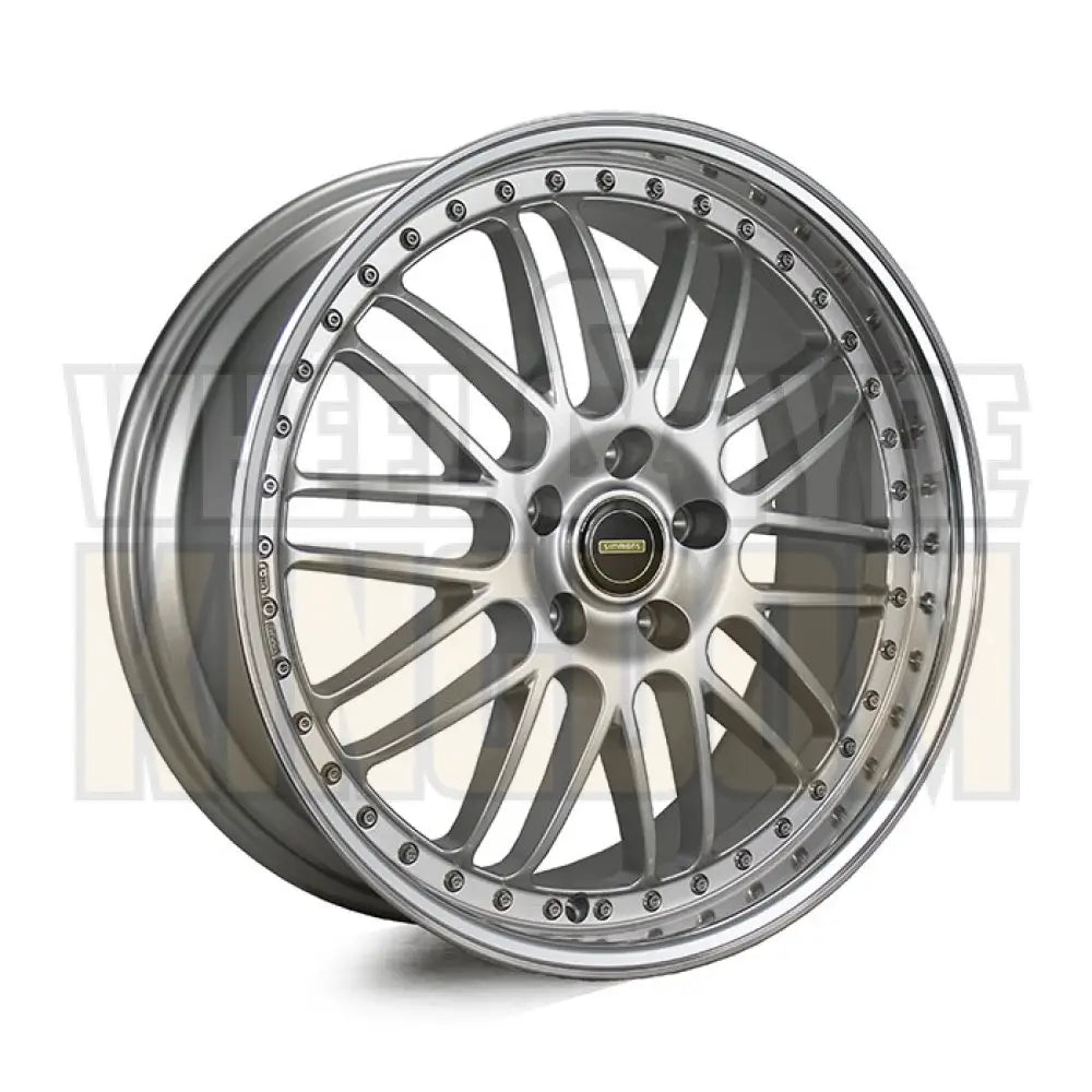 19X8.5 5x120 +43 SIMMONS OM-1 SILVER MIRROR LIP - Wheels