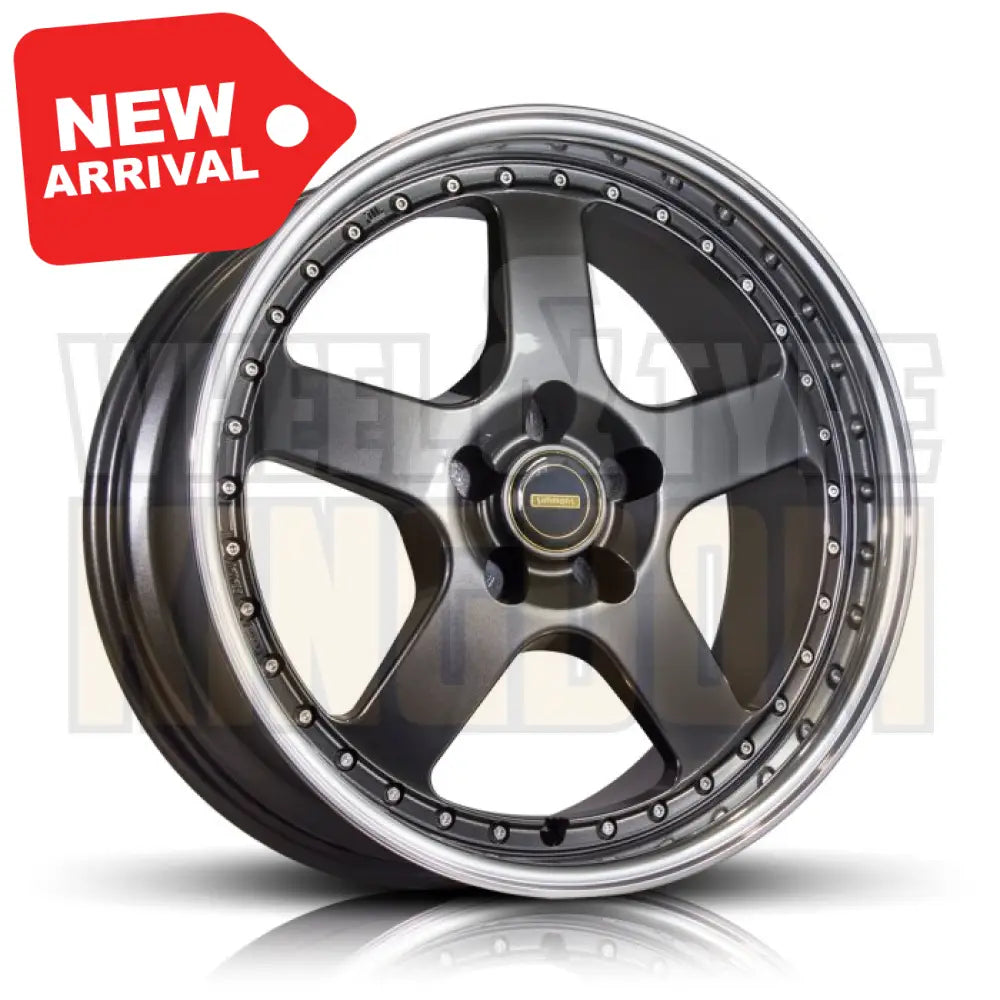 19X9.5 5x120 +43 SIMMONS FR-1 HYPER DARK MIRROR LIP - Wheels
