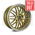 19X9.5 5x120 +43 SIMMONS OM-1 GOLD MIRROR LIP - Wheels