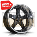 20X10.0 5X120 -63.6 SIMMONS FR-1 GLOSS BLACK MIRROR LIP - Wheels