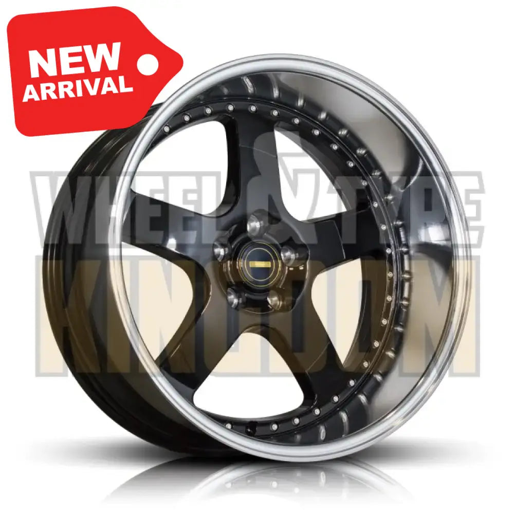 20X10.0 5X120 -63.6 SIMMONS FR-1 GLOSS BLACK MIRROR LIP - Wheels