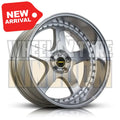 20X10.0 5X120 -63.6 SIMMONS FR-1 SILVER MIRROR LIP - Wheels