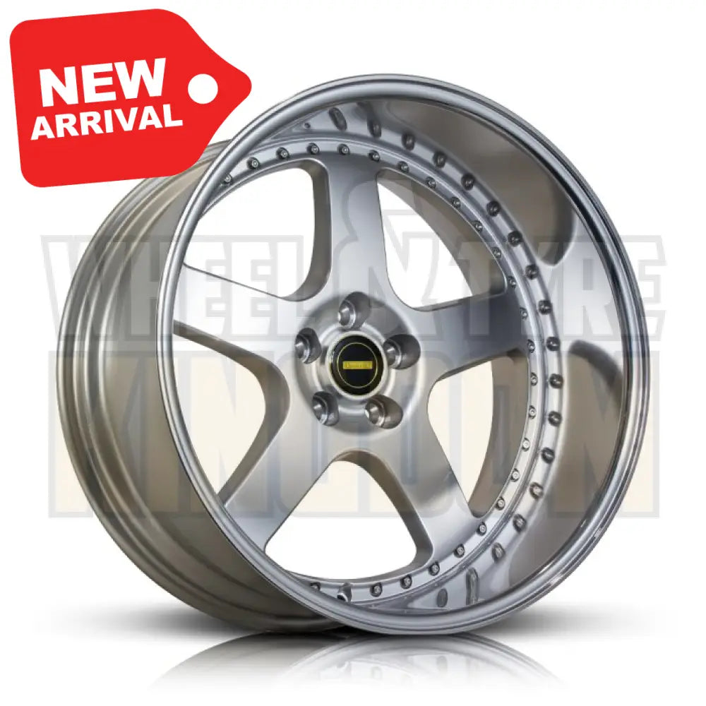 20X10.0 5X120 -63.6 SIMMONS FR-1 SILVER MIRROR LIP - Wheels