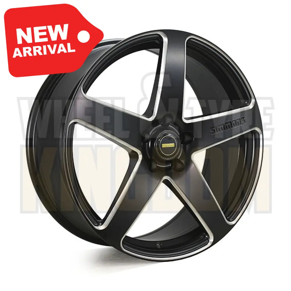 20X8.5 5x114.3 +35 SIMMONS FR-CS SATIN BLACK CHAMFER EDGE - Wheels