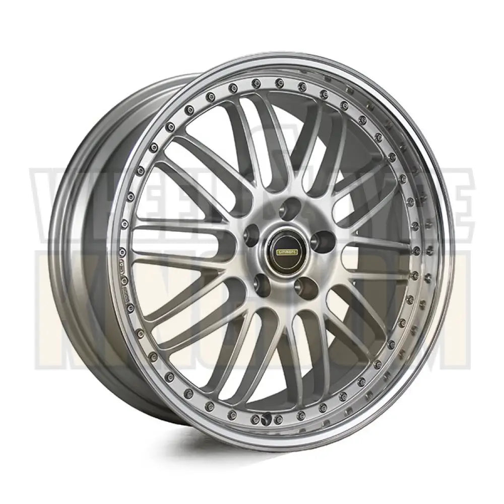 20X8.5 5x120 +43 SIMMONS OM-1 SILVER MIRROR LIP - Wheels