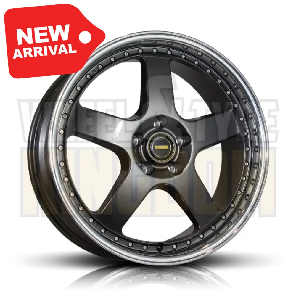 20X9.5 5x114.3 +43 SIMMONS FR-1 HYPER DARK MIRROR LIP - Wheels