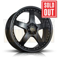 20X9.5 5x120 +52 SIMMONS FR-1 FULL SATIN BLACK - Wheels