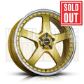 20X9.5 5x120 +52 SIMMONS FR-1 GOLD MIRROR LIP - Wheels