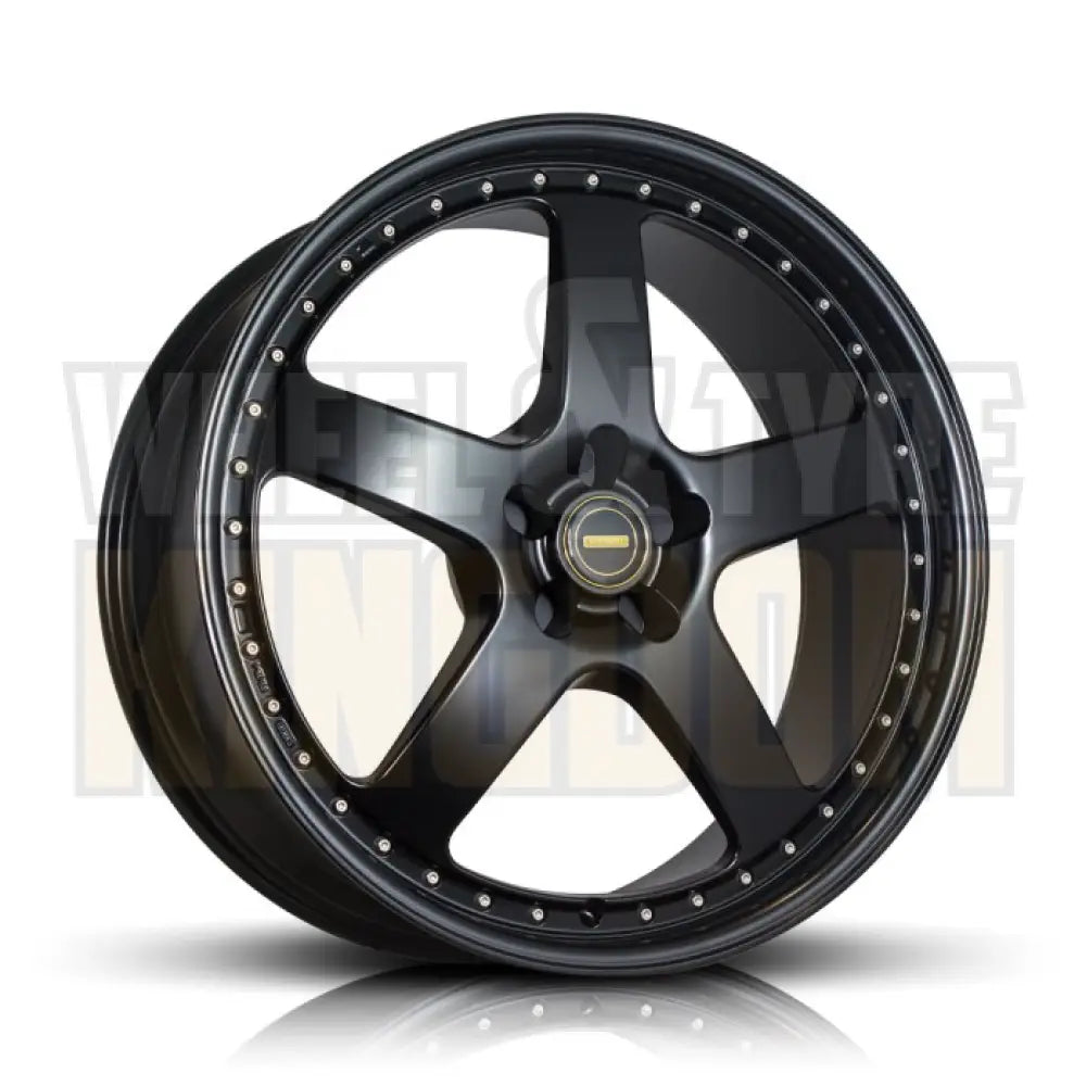 20X9.5 5-STUD SIMMONS FR-1 FULL SATIN BLACK - Wheels