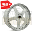 22X8.5 5x120 +40 SIMMONS FR-1 WHITE MIRROR LIP - Wheels