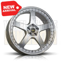 22X9.5 5x120 +49 SIMMONS FR-1 SILVER MIRROR LIP - Wheels