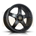 22X9.5 L66 5-STUD SIMMONS FR-1 FULL SATIN BLACK - Wheels