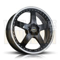22X9.5 L66 5-STUD SIMMONS FR-1 GLOSS BLACK MIRROR LIP - Wheels