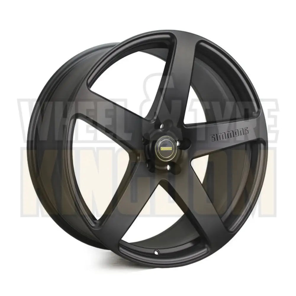 22X9.5 5-STUD SIMMONS FR-C FULL SATIN BLACK - Wheels