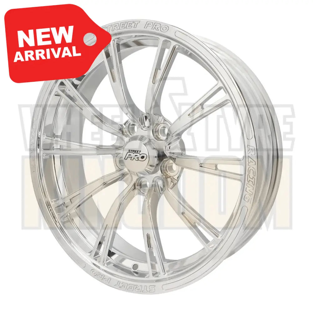 Street Pro 009 Series Forged Wheel, Front 17x4.5'' / 2.25'' Backspace (-13) / 5x120mm Bolt Circle Holden, Polished. Each