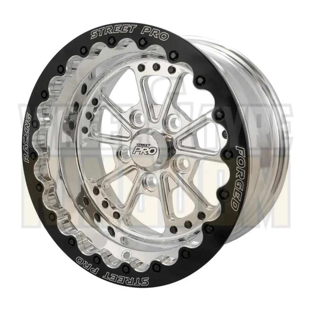 Street Pro 009 Series Forged Wheel, Rear Beadlock 15x8'' / 4.50'' Backspace (0) / 5x4.75" Bolt Circle Chevrolet, Polished