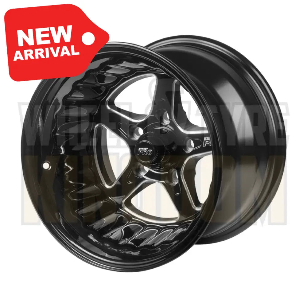 Street Pro ll Convo Pro Wheel Black 15x10" For Holden For Chevrolet Bolt Circle 5 x 4.75" (-25) 4.50" Back Space