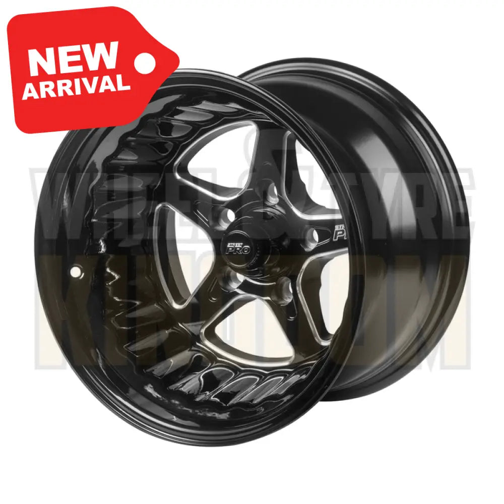 Street Pro ll Convo Pro Wheel Black 15x10" For Holden For Chevrolet Bolt Circle 5 x 4.75" (-51) 3.50" Back Space