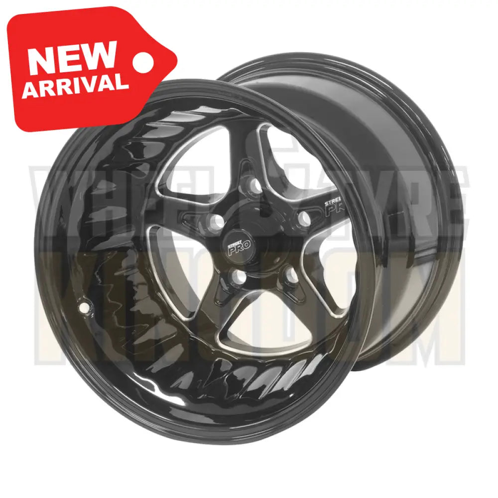 Street Pro ll Convo Pro Wheel Black 15x12" For Holden For Chevrolet Bolt Circle 5x 4.75", (-38) 5.00" Back Space