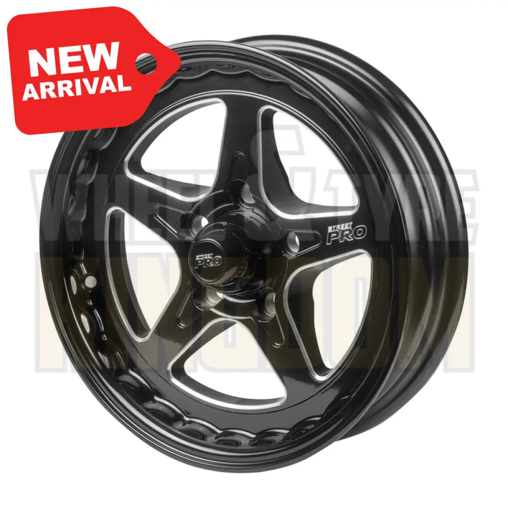 Street Pro ll Convo Pro Wheel Black 15x4'' For Ford Bolt Circle 5 x 4.50'' (-13) 2.0'' Back Space