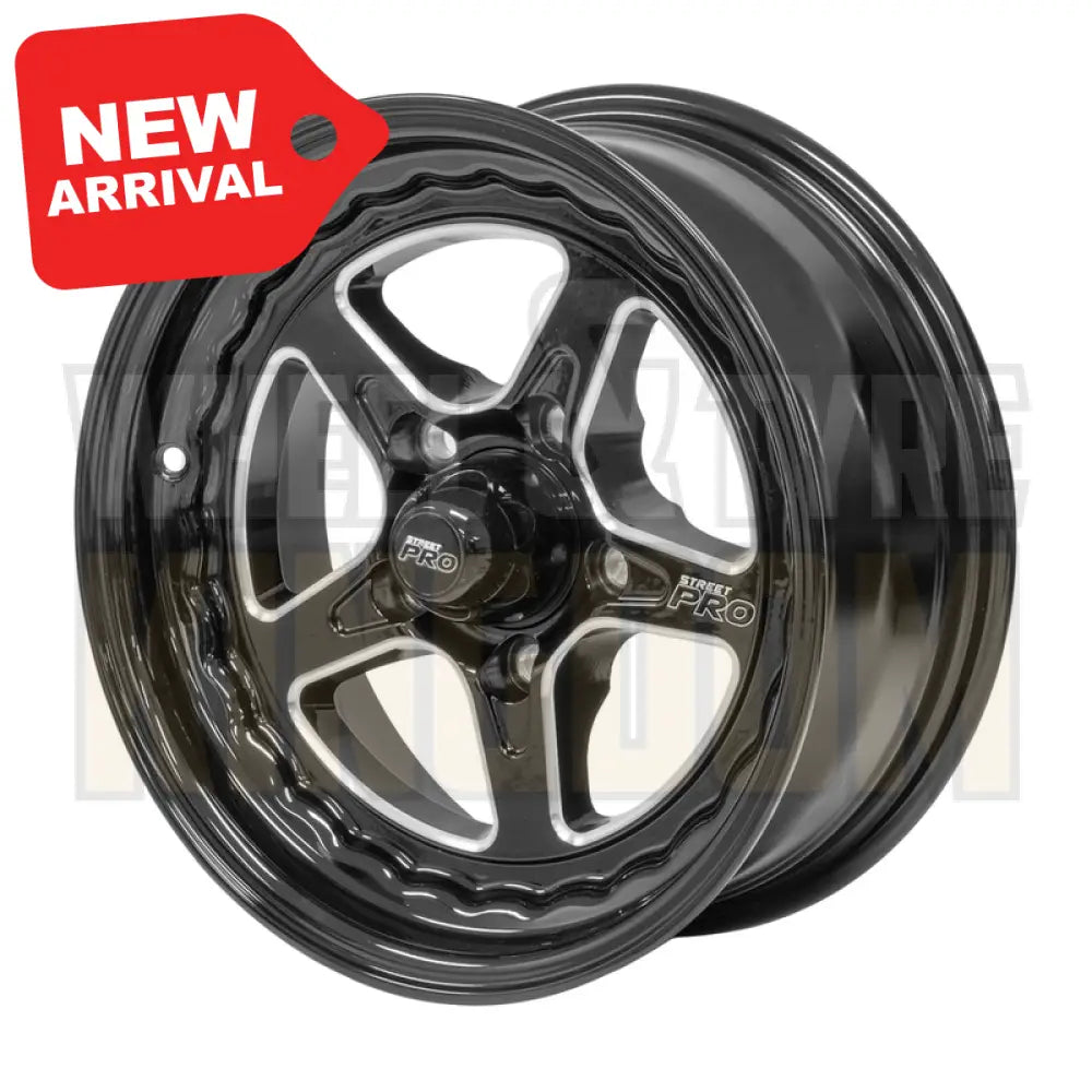 Street Pro ll Convo Pro Wheel Black 15x6" For Holden For Chevrolet Bolt Circle 5 x 4.75" (0) 3.50" Back Space