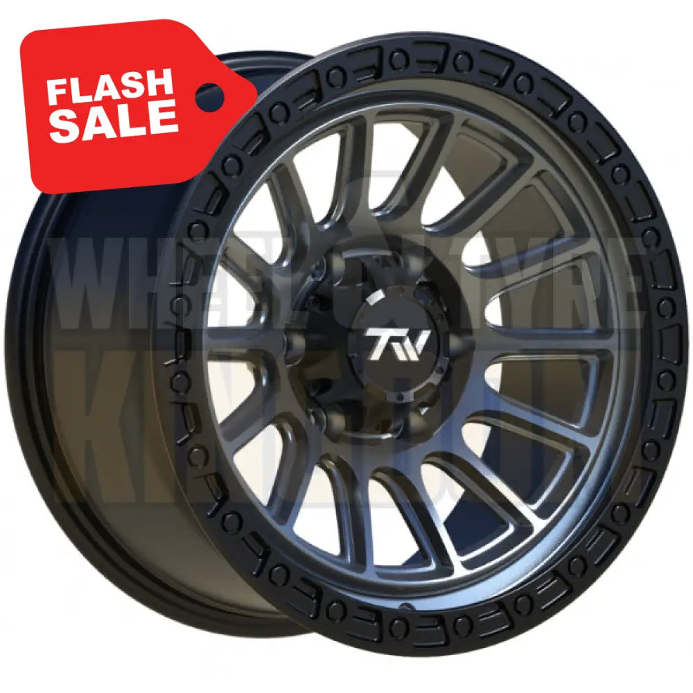 T22 ROTOR - 17x9 SATIN BLACK GUNMETAL FACE