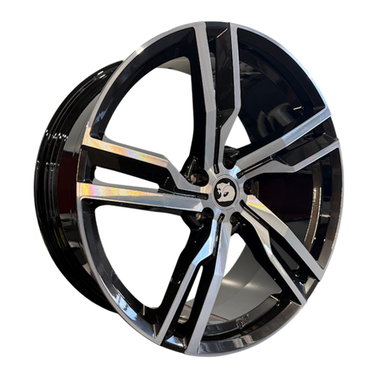 GEN-F2 R8 LSA 22x9 - BLACK MACHINED - FORGED SET