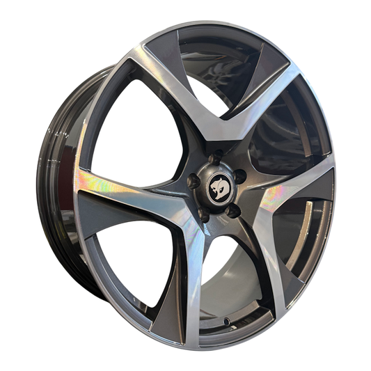 GEN-F2 R8 22x9 - GUNMETAL MACHINED - FORGED SET