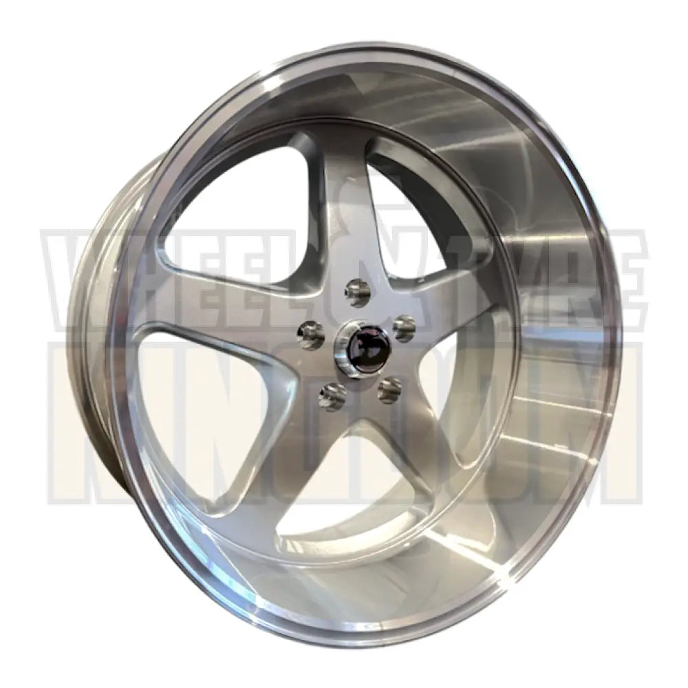 WALKY 20x10 FLOWFORM - GLOSS SILVER MACHINED LIP - PAIR