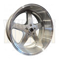 WALKY 20x10 FLOWFORM - GLOSS SILVER MACHINED LIP - PAIR