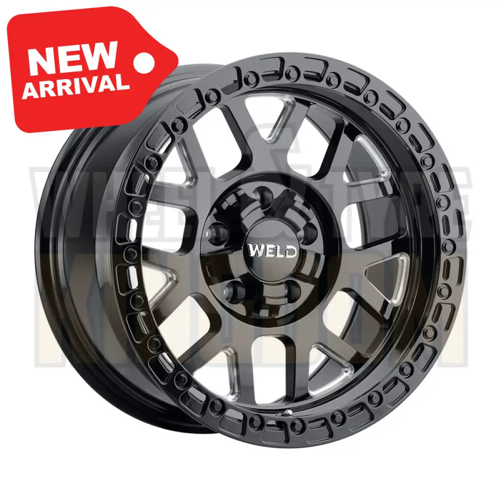 Weld Off-Road Cinch 17x9 5x114.3 & 5x127 -12 Gloss Black Milled