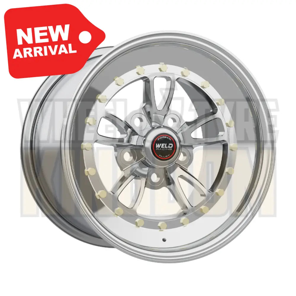 Weld Racing Full Throttle 15x8 5x120 +25 Polished Center - Polished Shell