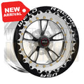 Weld Racing Full Throttle Beadlock 15x10 5x120 +51 Black Center - Polished Shell