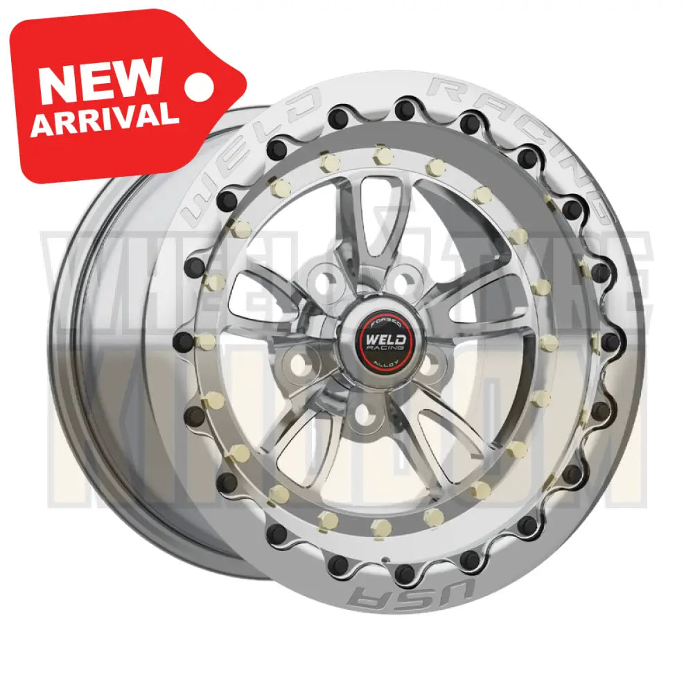 Weld Racing Full Throttle Beadlock 15x10 5x120 +51 Polished Center - Polished Shell