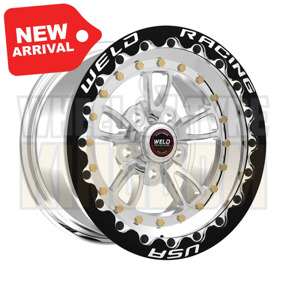 Weld Racing Full Throttle Beadlock 15x10 5x120 +51 Polished Center - Polished Shell