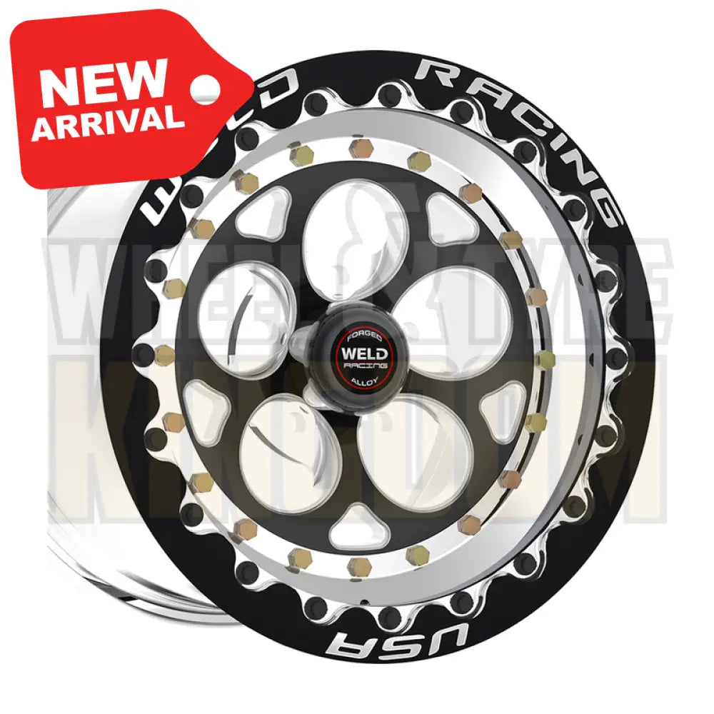 Weld Racing Magnum III Beadlock 15x10 5x120 +51 Polished Center - Polished Shell