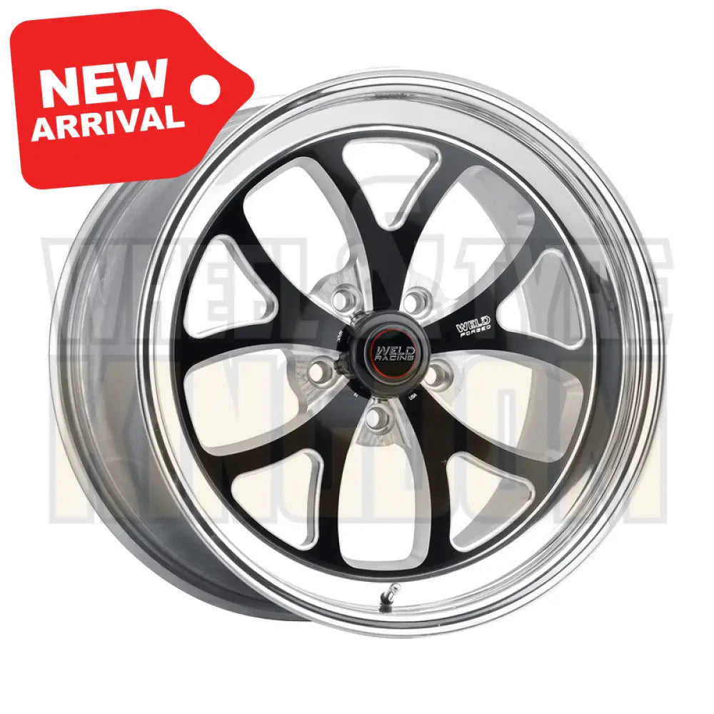 Weld Racing S76 18x5 5x120 -23 Black Center - Polished Shell