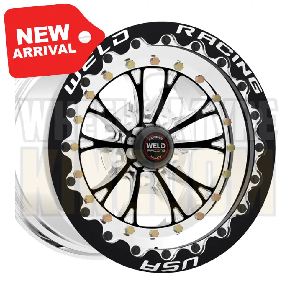 Weld Racing Vitesse Beadlock 15x10 5x120 +51 Black Center - Polished Shell